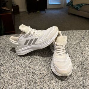 Adidas White and Gray Athletic Sneakers
